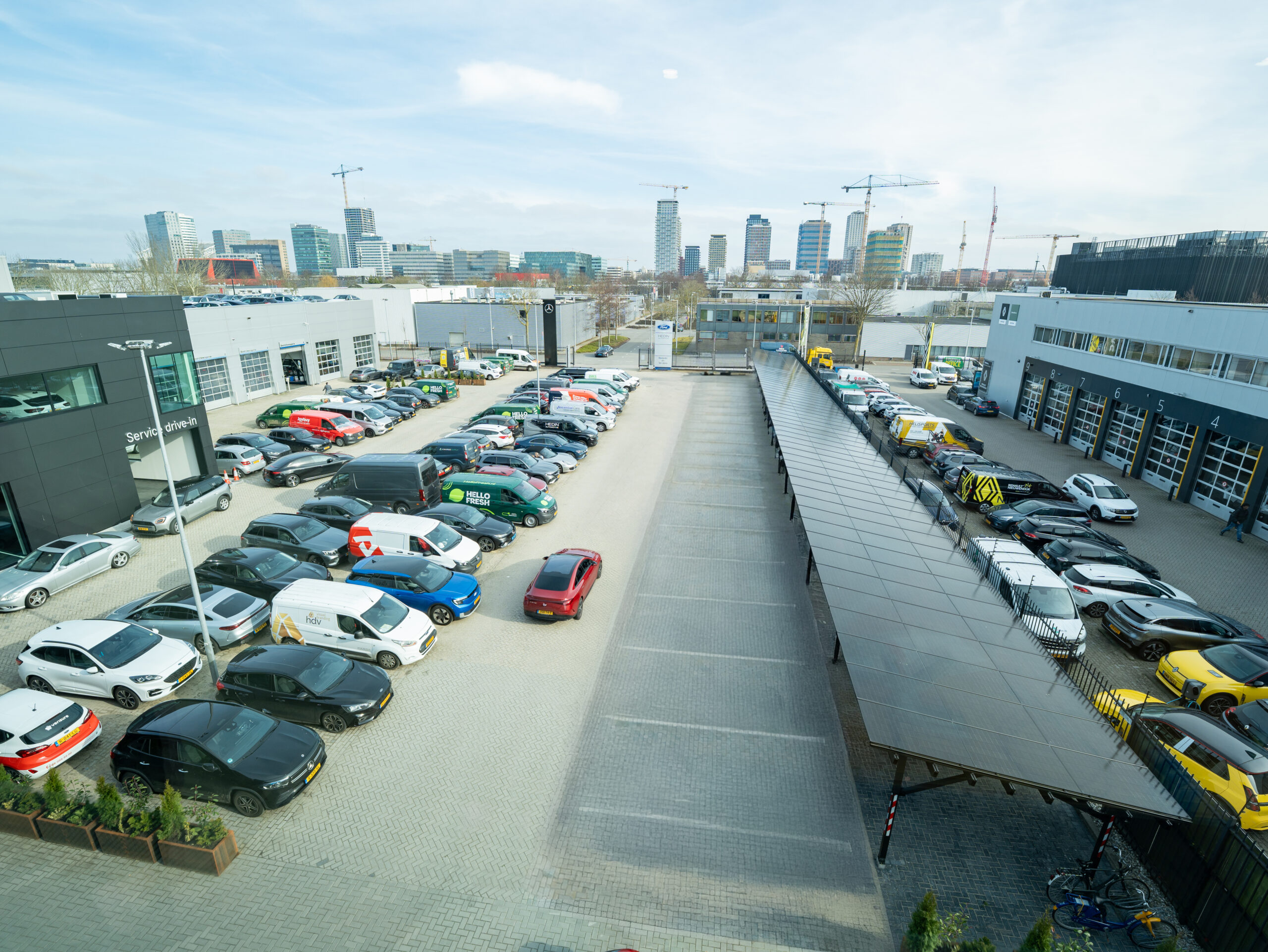 carport met zonnepanelen hedin amsterdam